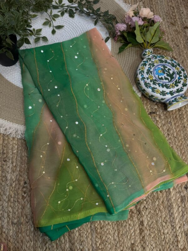 Aari mirror leheriya Dark Green