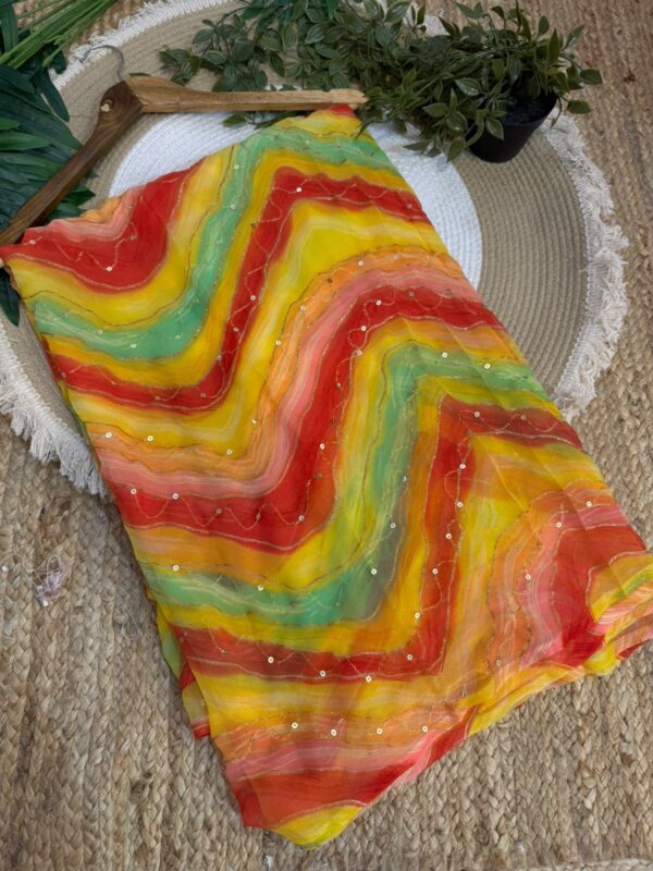 Aari sitara leheriya Multicolor