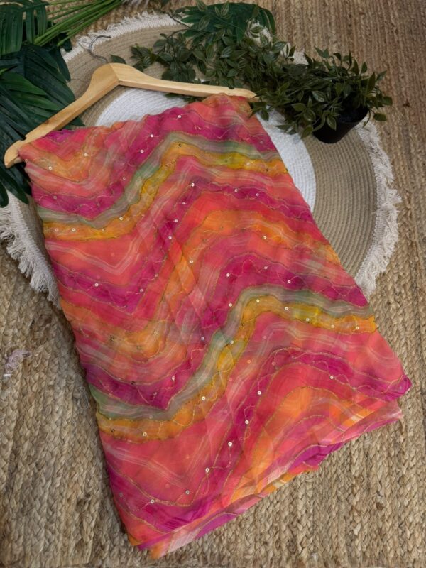 Aari sitara leheriya Multicolor