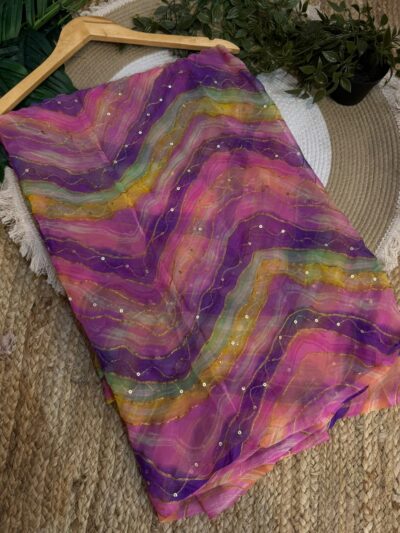 Aari sitara leheriya Multicolor