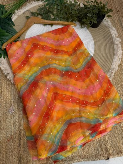 Aari sitara leheriya Multicolor