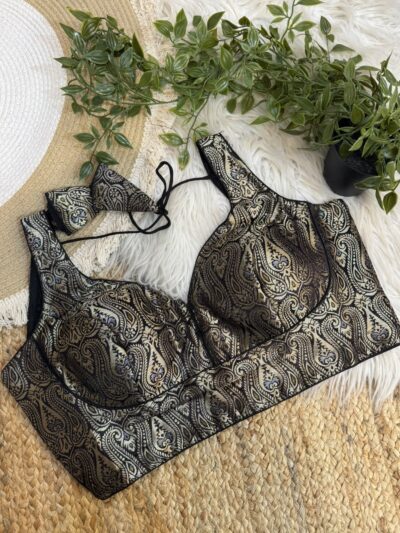 Banarasi premium blouse Black