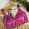 Gaji silk blouse with beautiful beadwork Purple