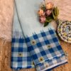 Cotton saree Blue