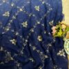 Jaal work saree Blue