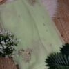 Sequins buta saree Green