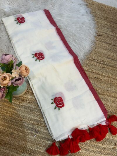 Rose embroidery buta