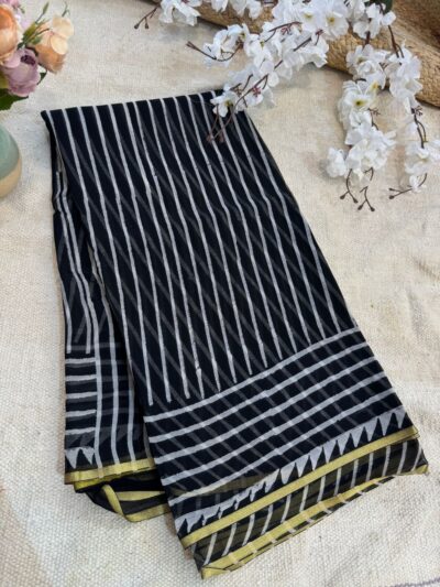 Hand-block print saree