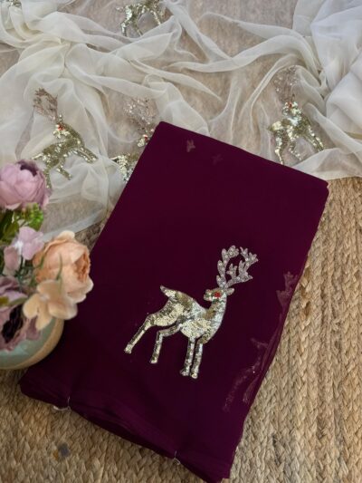 Sequins buta saree