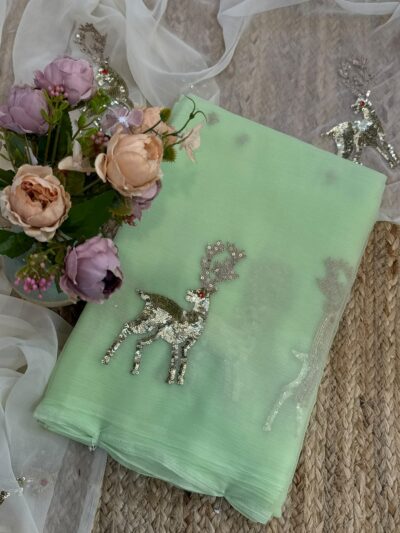 Sequins buta saree