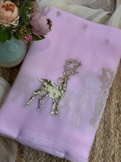 Sequins buta saree