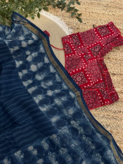 Kota doria saree with readymade blouse