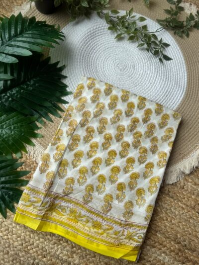Handblock print saree