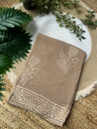 Handblock print saree