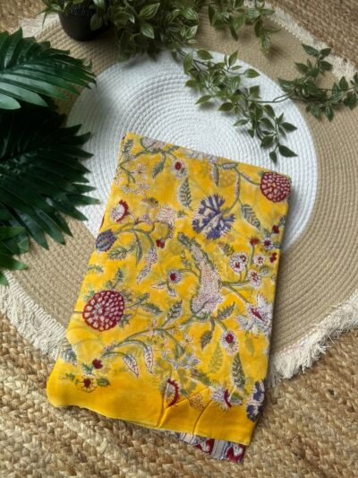 Handblock print saree
