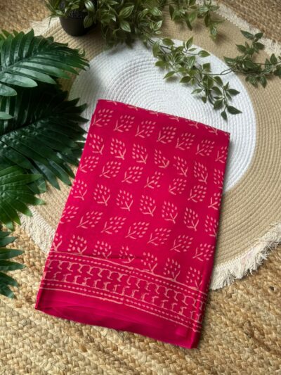 Handblock print saree