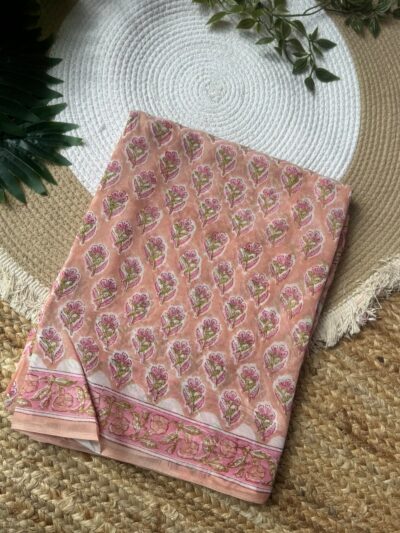 Handblock print saree