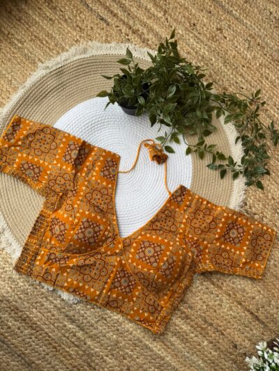 Ajrakh print Cotton blouse