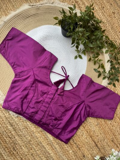 Satin plain  blouse