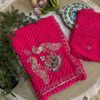 Mayur work mothra saree Red