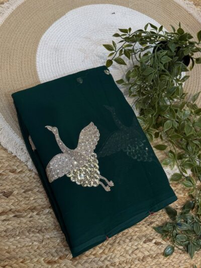 Buta saree Dark Green