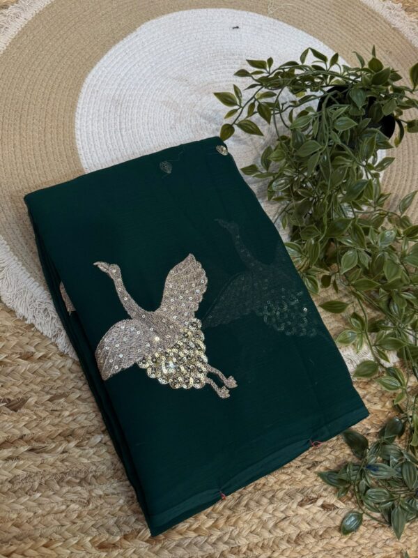 Buta saree Dark Green