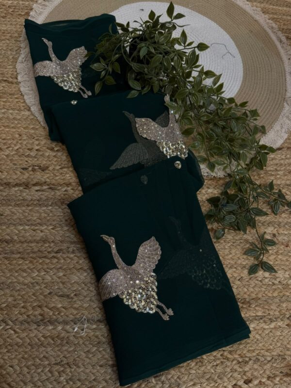 Buta saree Dark Green