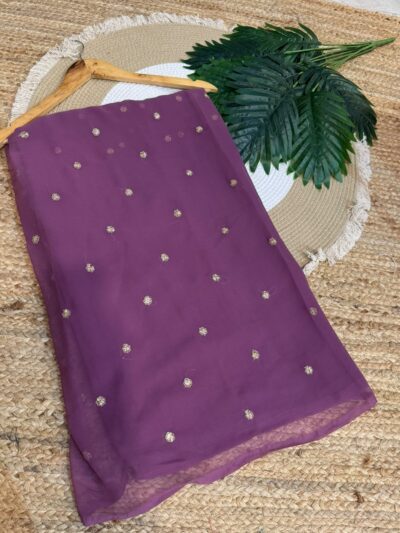 Buti work saree Magenta