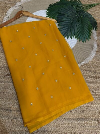 Buti work saree Orange