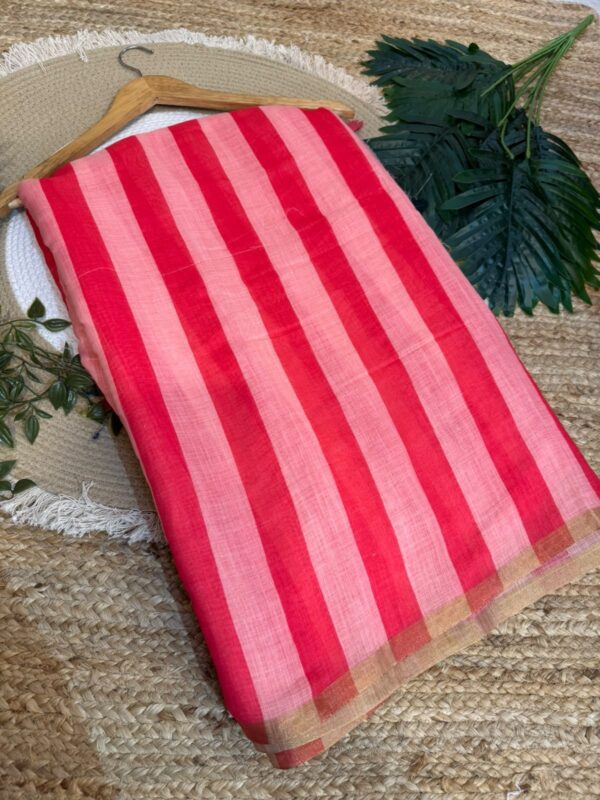 Cotton saree Red