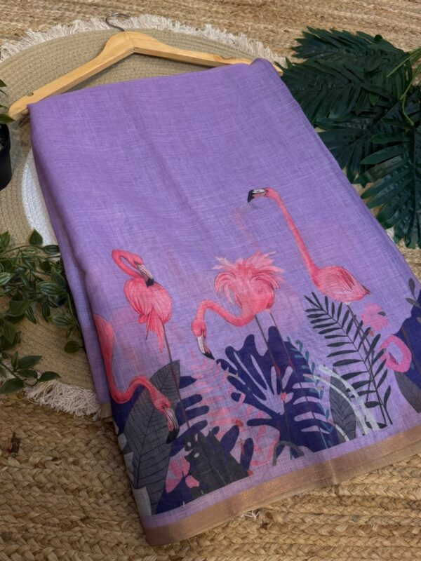 Cotton saree Magenta