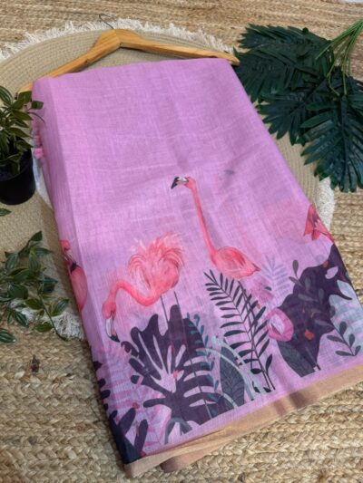 Cotton saree Magenta