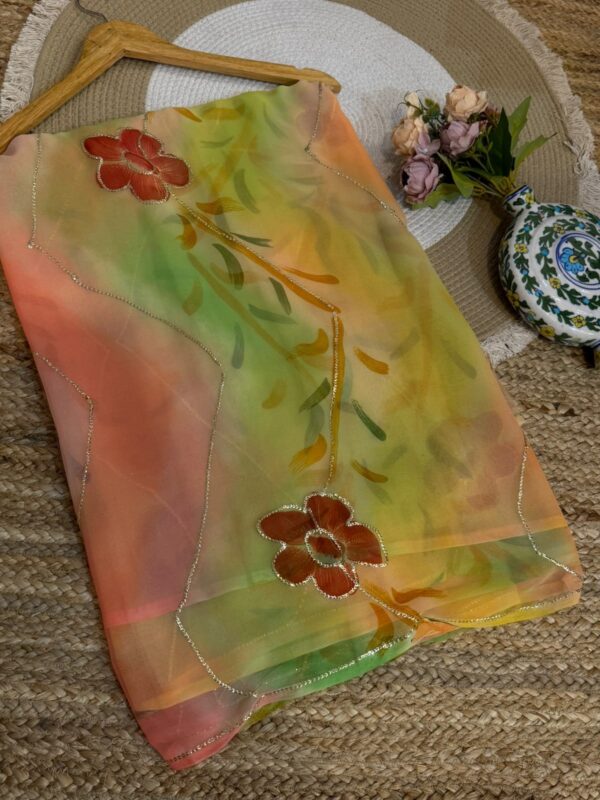 Sequins work Leheriya Brown