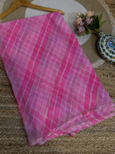 Sequins work Leheriya Magenta