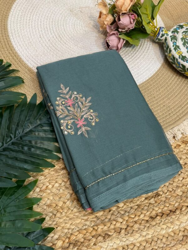 Handwork saree Yellow