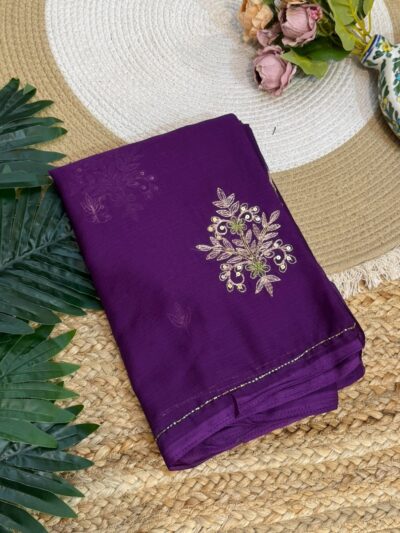 Handwork saree Magenta