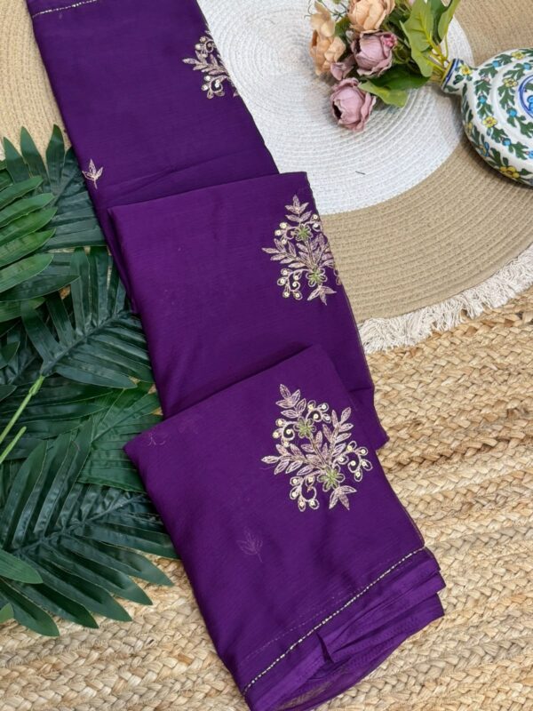 Handwork saree Magenta