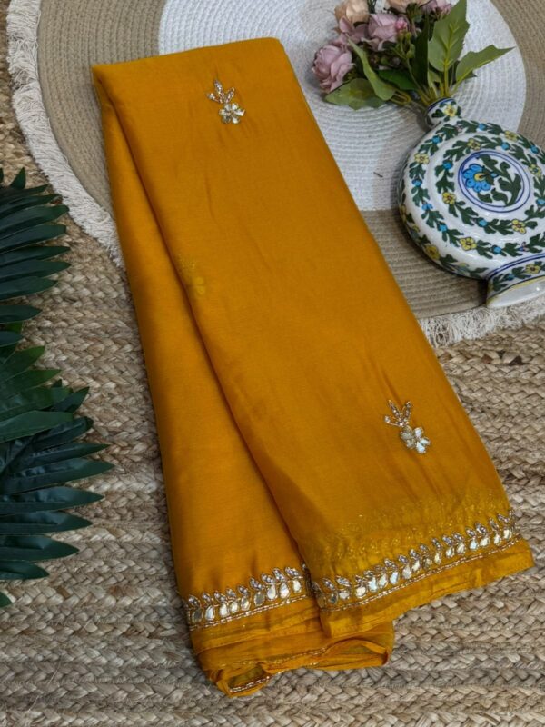 Handwork saree Brown