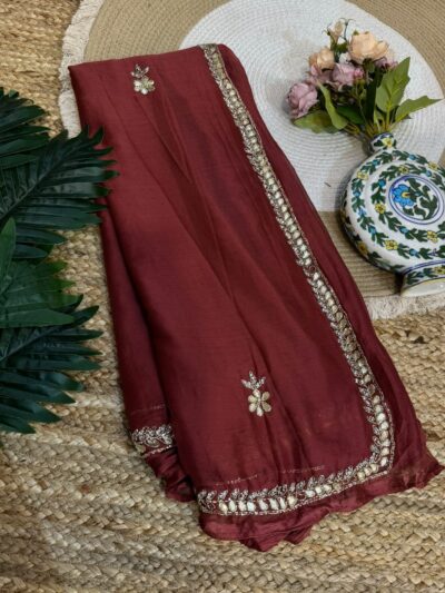 Handwork saree Red