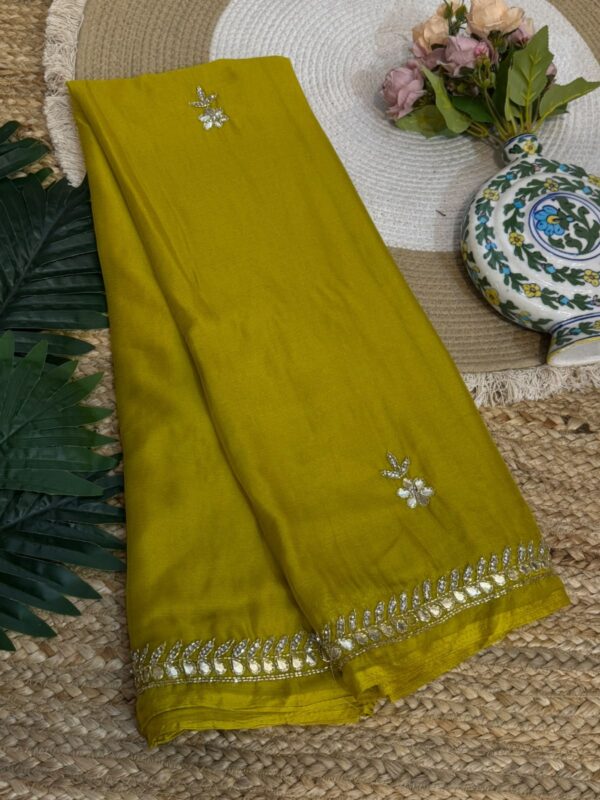 Handwork saree Yellow