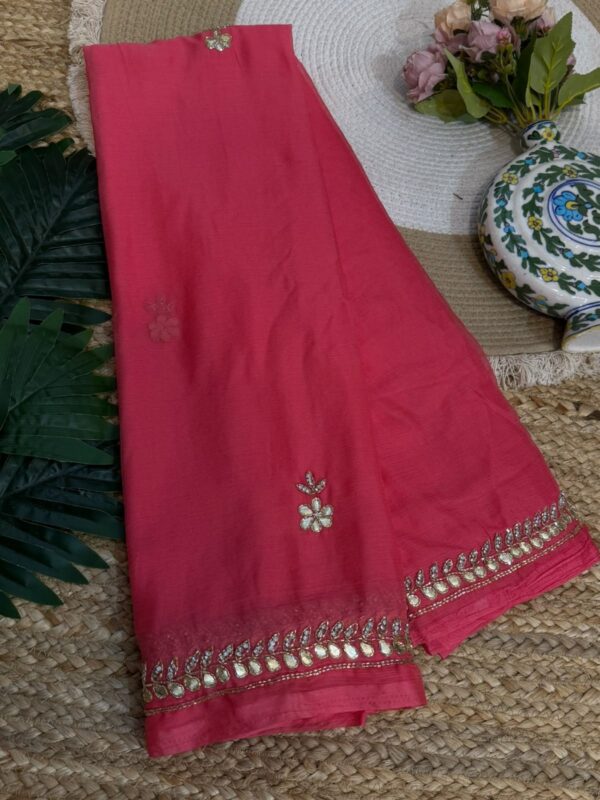 Handwork saree Red
