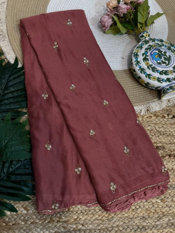Handwork saree Red
