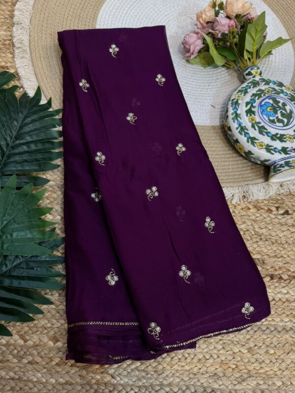 Handwork saree Magenta