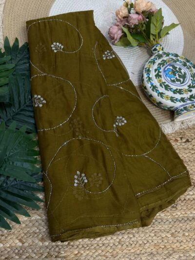Handwork saree Yellow
