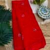 Handwork saree Red