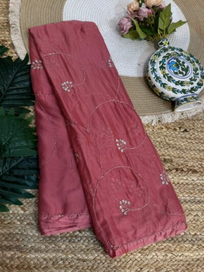 Handwork saree Red