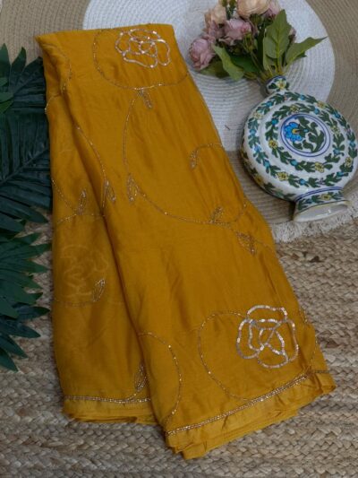 Handwork saree Brown