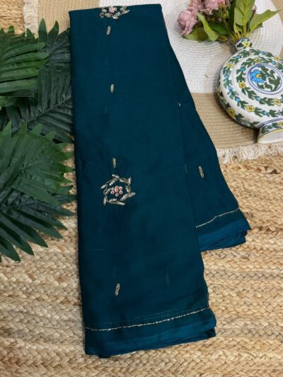 Handwork saree Teal