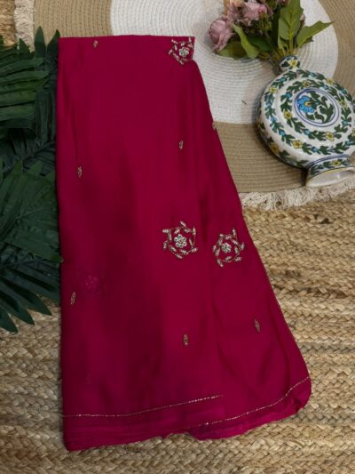 Handwork saree Red