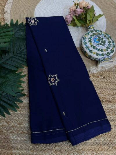 Handwork saree Navy Blue